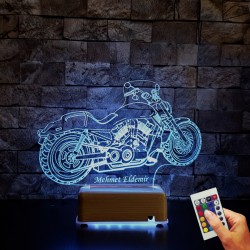 Doğum Günü Hediyesi İsimli Masa Lambası Harley Motor İsimli Gece Lambası