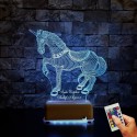 Doğum Günü Hediyesi İsimli Masa Lambası Unicorn At İsimli Gece Lambası