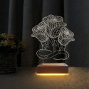 Sevgili Hediyesi 3Gül Tasarımlı Gece Lambası Seni Seviyoum Yazılı Lamba