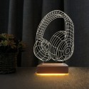 3d Ilizyon Led Lamba Masa Gece Lambası Kulakluk Tasarım