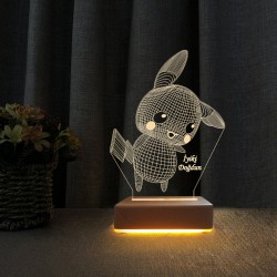 3d Dekoratif Masa Lambası Çocuk Odası Pikachu Gece Lambası