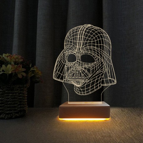3d Star Wars Darth Vader Lamba Çocuk Odası Gece Lambası