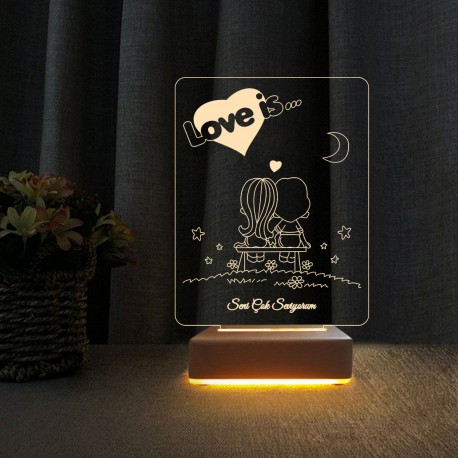 3d Dekoratif Masa Lambası Çocuk Odası Yunus Gece Lambası