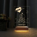 Sevgili Hediyesi Love Is Tasarım 3d Led Gece Lambası Aşk Lambası