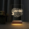 I Love 3000 Demir Adam Gece Lambası 3D Doğum Günü Hediyesi