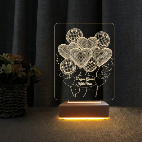 3d Dekoratif Masa Lambası Çocuk Odası Yunus Gece Lambası