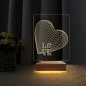 Sevgili Hediyesi Kalp Love Tasarım 3d Led Gece Lambası Aşk Lambası
