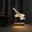 Türk F16 Çocuk Odası Gece Lambası 3D Doğum Günü Hediyesi