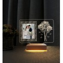 Sevgiliye Hediye 3D Güllü Resimli Gece Lambası İsimli Led Lamba