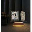 Sevgiliye Hediye Resimli Gece Lambası Aşk Elele 3d Tasarım Lamba
