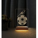 3d Gece Lambası Fenerli Hediyesi Kanarya  Futbol Topu Tasarımlı Masa Lambası