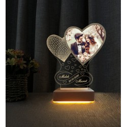 KALPLİ RESİMLİ 3 BOYUTLU SEVGİLİYE ÖZEL LED LAMBA - DEKORATİF LED LAMBA